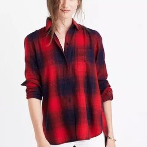 Madewell Ex-Boyfriend Classic Flannel Shirt
